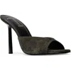 Black Suede Studio Nori 100 Sandal In Dark Brown
