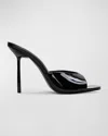 Black Suede Studio Nori 100 Sandal In Black Patent Leather