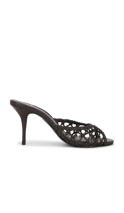 Black Suede Studio Peach 80 Mule In Black