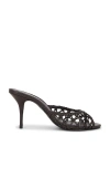 Black Suede Studio Peach 80 Mule In Black