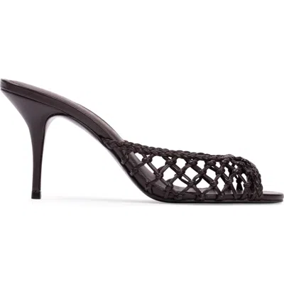 Black Suede Studio Peach 80 Mule In Brown