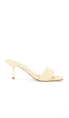 Black Suede Studio Poppy 65 Mule In Crotchet Natural Raffia