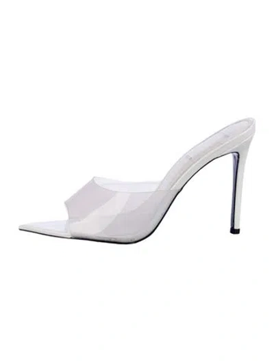 Pre-owned Black Suede Studio Pvc Sandals In White