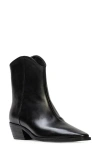 Black Suede Studio Reed Pointed Toe Western Boot