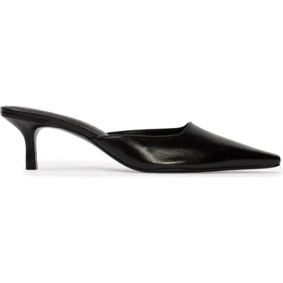 Black Suede Studio Riley 50 Leather Mule