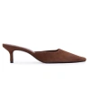 Black Suede Studio Riley 50 Suede Mule In Brown