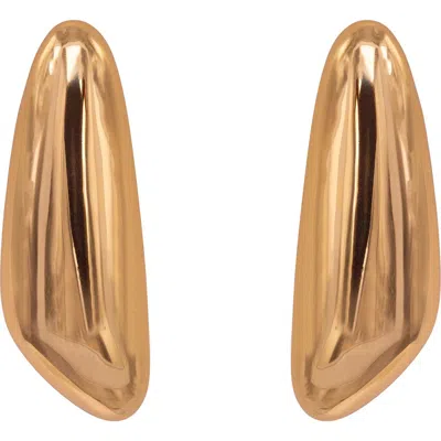 Black Suede Studio Rita Earring In Gold