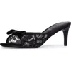 Black Suede Studio Rita Slide Sandal In Black Lace