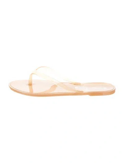 Pre-owned Black Suede Studio Rubber Flip Flops In Neutrals