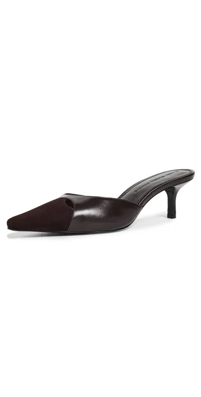 Black Suede Studio Rue 50 Heels Hot Fudge Leather/suede In Brown