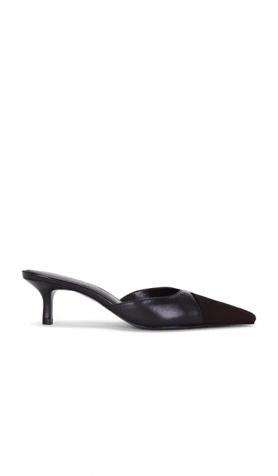 Black Suede Studio Rue 50 Mule Pump In Black