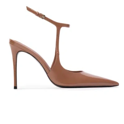 Black Suede Studio Runa 100 Pump In Mousse Patent Leather
