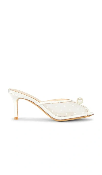 Black Suede Studio Sadie 100 Mule In White