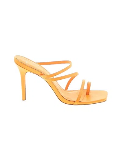Pre-owned Black Suede Studio Sandals In Orange