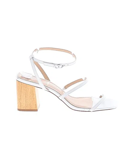 Pre-owned Black Suede Studio Sandals In White