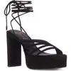 Black Suede Studio Bss X Caroline Sasha Sandals In Black