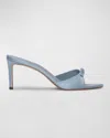 Black Suede Studio Albie Slide Sandal In Blue Fog