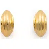 Black Suede Studio Sconce Earring In Gold