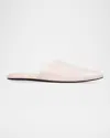 Black Suede Studio Shiloh Crystal Leather Slipper Mules In Coconut Leather