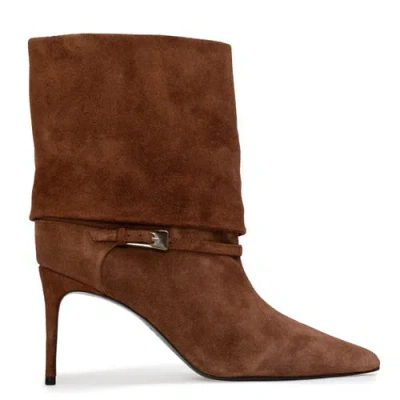 Black Suede Studio Simone 80 Suede Boot In Brown