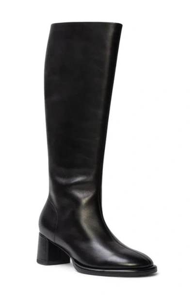 Black Suede Studio Sita Block Heel Boot