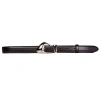 Black Suede Studio Slim Arrow Belt