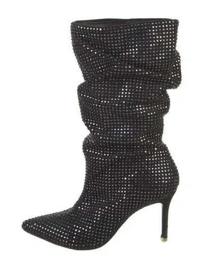 Pre-owned Black Suede Studio Sock Boots In Black