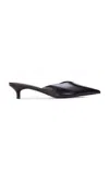 Black Suede Studio Sofia Leather Mules In Black