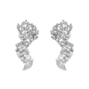 Black Suede Studio Spark Earring In Silver