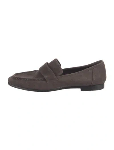 Pre-owned Black Suede Studio Suede Loafers In Brown