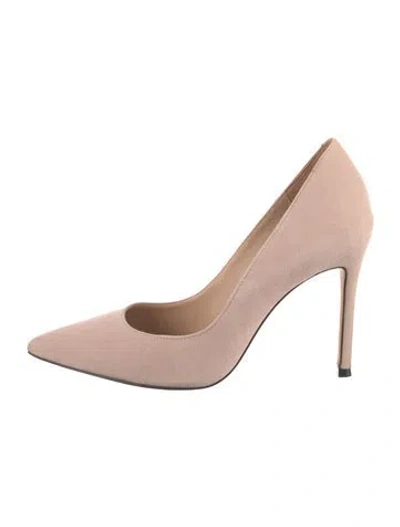 Pre-owned Black Suede Studio Suede Pumps In Pink