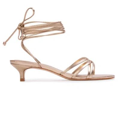 Black Suede Studio Suri 35 Sandal In Gold