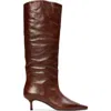 Black Suede Studio Sutton 50 Boot In Cinnamon Leather