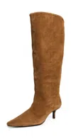 Black Suede Studio Sutton Boots 50mm Caramel Suede In Brown