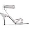Black Suede Studio Tally 80 Sandal In Silver