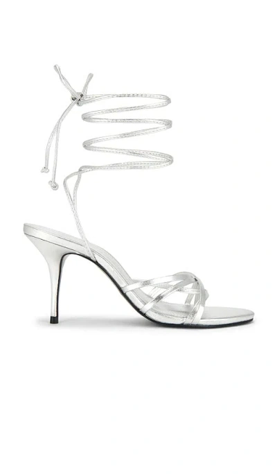 Black Suede Studio Tally 80 Sandal In White
