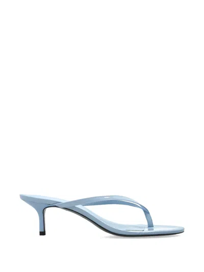 Black Suede Studio Tash 50 Thong Sandals In Blue