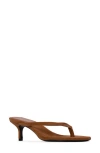 Black Suede Studio Tash Suede Thong Slide Sandals In Tobacco Suede