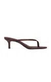 Black Suede Studio Tash Satin Sandals In Brown