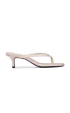 Black Suede Studio Tash Satin Sandals In White