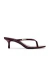 Black Suede Studio Tash Satin Sandals In Burgundy