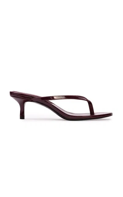 Black Suede Studio Tash Satin Sandals In Burgundy