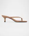 Black Suede Studio Tash Suede Thong Slide Sandals In Sand Suede