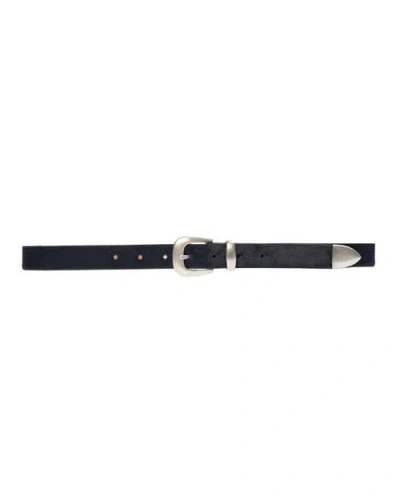 Black Suede Studio Tefi Belt In Blue