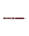 Black Suede Studio Tetra Leather Belt In Brown