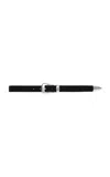 Black Suede Studio Tetra Leather Belt In Black