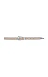 Black Suede Studio Tetra Leather Belt In Neutral