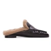 Black Suede Studio Theo Backless Loafer In Brown