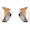 Black Suede Studio Torre Earring In Gold/silver