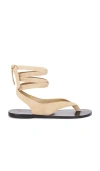 Black Suede Studio Tres Sandal In Beige